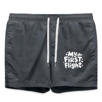 My First Flight Adventure Trip - Swim Trunks - anthracite - Front - AI Model Male 185 light (185cm)