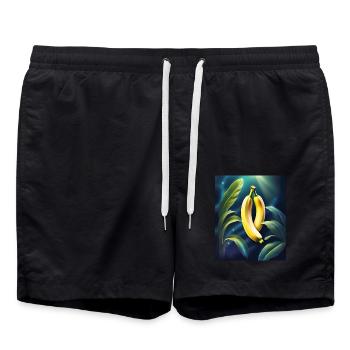 Design de banane cool - Short de bain - noir - Devant - AI Model Male 185 light (185cm)