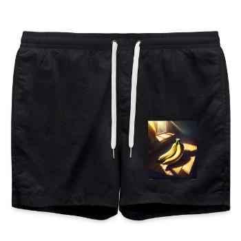 Leckere Bananenfrüchte - Badeshorts - Schwarz - Vorne - AI Model Male 185 light (185cm)