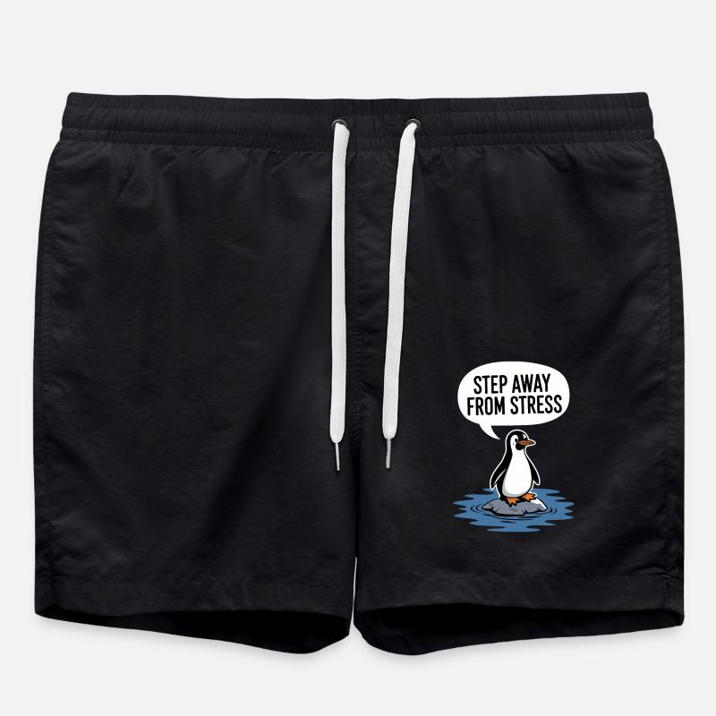 Penguin: Just switch off - Swim Trunks - black