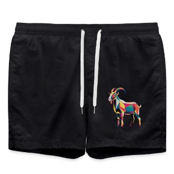 Géome ColoréFerme Géométrique Colorée Ziegengraf - Short de bain - noir - Devant - AI Model Male 185 light (185cm)
