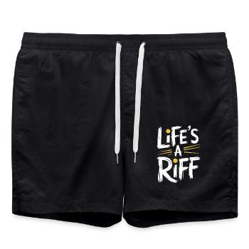 Guitar Player : Life’s A Riff Artwork - Short de bain - noir - Devant - AI Model Male 185 light (185cm)