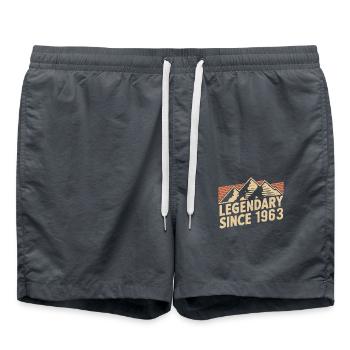 Legendär Seit 1963 Geburtstag - Badeshorts - Anthrazit - Vorne - AI Model Male 185 light (185cm)