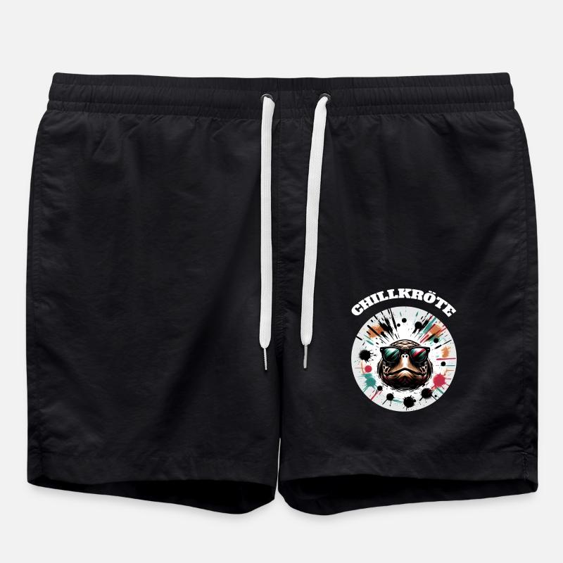 Chill Toad Turtle - Swim Trunks - black