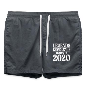 Les légendes ne vieillissent jamais Anniversaire 2020 - Short de bain - charbon - Devant - AI Model Male 185 light (185cm)