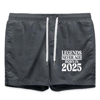 Legends Never Grow Old Birthday 2025 - Swim Trunks - anthracite - Front - AI Model Male 185 light (185cm)
