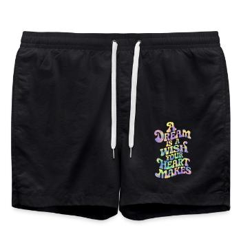Un rêve est un vœu que votre cœur fait - Short de bain - noir - Devant - AI Model Male 185 light (185cm)