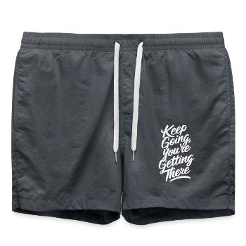 Citation motivante : Continuez, vous obtenez - Short de bain - charbon - Devant - AI Model Male 185 light (185cm)