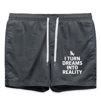 Signe du zodiaque Capricorne : je réalise les rêves - Short de bain - charbon - Devant - AI Model Male 185 light (185cm)