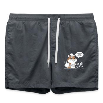 Niedlicher Hamster Mit Gießkanne Und Blumen - Badeshorts - Anthrazit - Vorne - AI Model Male 185 light (185cm)