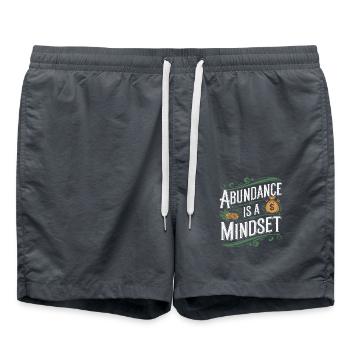 L’abondance est un état d’ Citation - Short de bain - charbon - Devant - AI Model Male 185 light (185cm)
