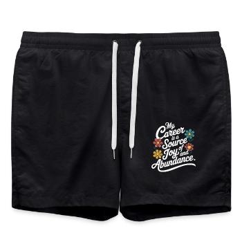 Ma carrière est une source de joie et de - Short de bain - noir - Devant - AI Model Male 185 light (185cm)