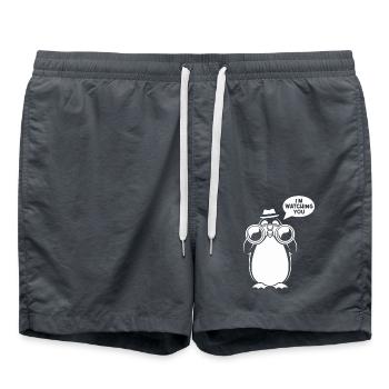 Sarcasmus: Ich Beobachte Dich Design - Badeshorts - Anthrazit - Vorne - AI Model Male 185 light (185cm)