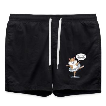 Hamster Ballet: I Can't Stop, I'm - Swim Trunks - black - Front - AI Model Male 185 light (185cm)