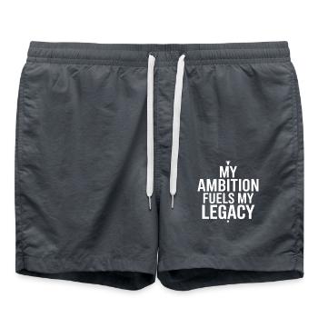 Signe du zodiaque Capricorne : Mon ambition anime mon - Short de bain - charbon - Devant - AI Model Male 185 light (185cm)