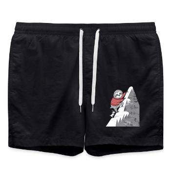 Zodiaque Capricorne paresseux escalade la montagne - Short de bain - noir - Devant - AI Model Male 185 light (185cm)