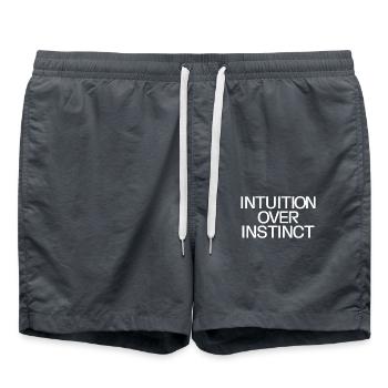 L’intuition plutôt que l’instinct Inspirant - Short de bain - charbon - Devant - AI Model Male 185 light (185cm)