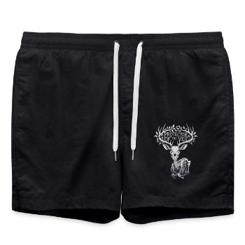 Protector Of The Veil Deer Skull Natural - Swim Trunks - black - Front - AI Model Male 185 light (185cm)