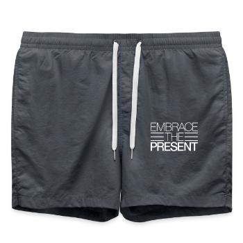 Embrasse le présent Inspirant - Short de bain - charbon - Devant - AI Model Male 185 light (185cm)