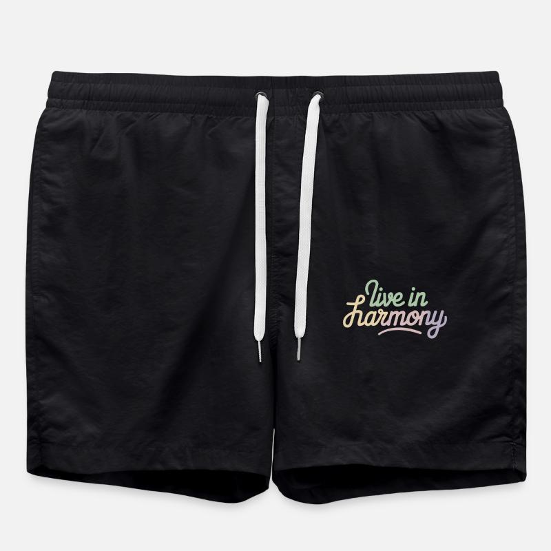 Vivre en harmonie Inspirant - Short de bain - noir