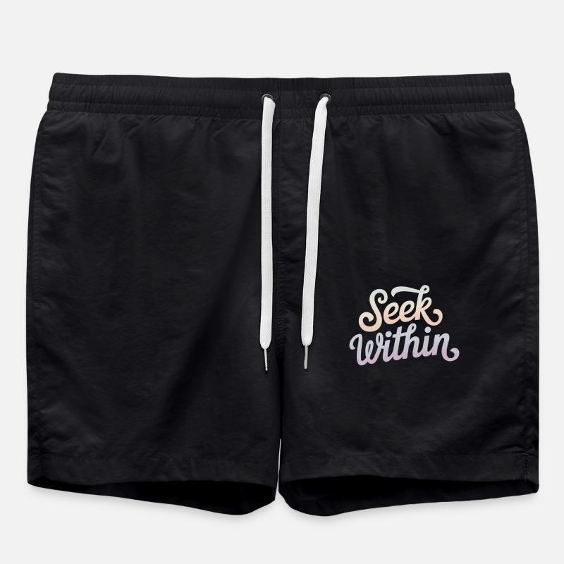 Inspiration Quote Search Inside - Swim Trunks - black