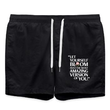 Lass Dich Entfalten Zur Erstaunlichsten Version - Badeshorts - Schwarz - Vorne - AI Model Male 185 light (185cm)