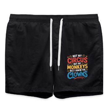 Not my circus, not my monkeys - Swim Trunks - black - Front - AI Model Male 185 light (185cm)