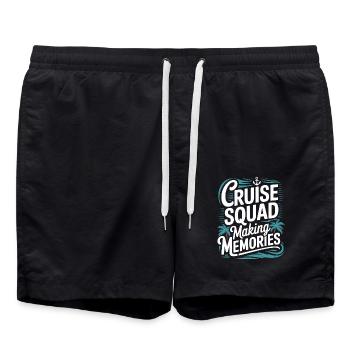 Cruise Crew 2025 Holiday Family Cruise - Swim Trunks - black - Front - AI Model Male 185 light (185cm)