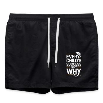 Every Child's Success Is My Why Teacher - Swim Trunks - black - Front - AI Model Male 185 light (185cm)