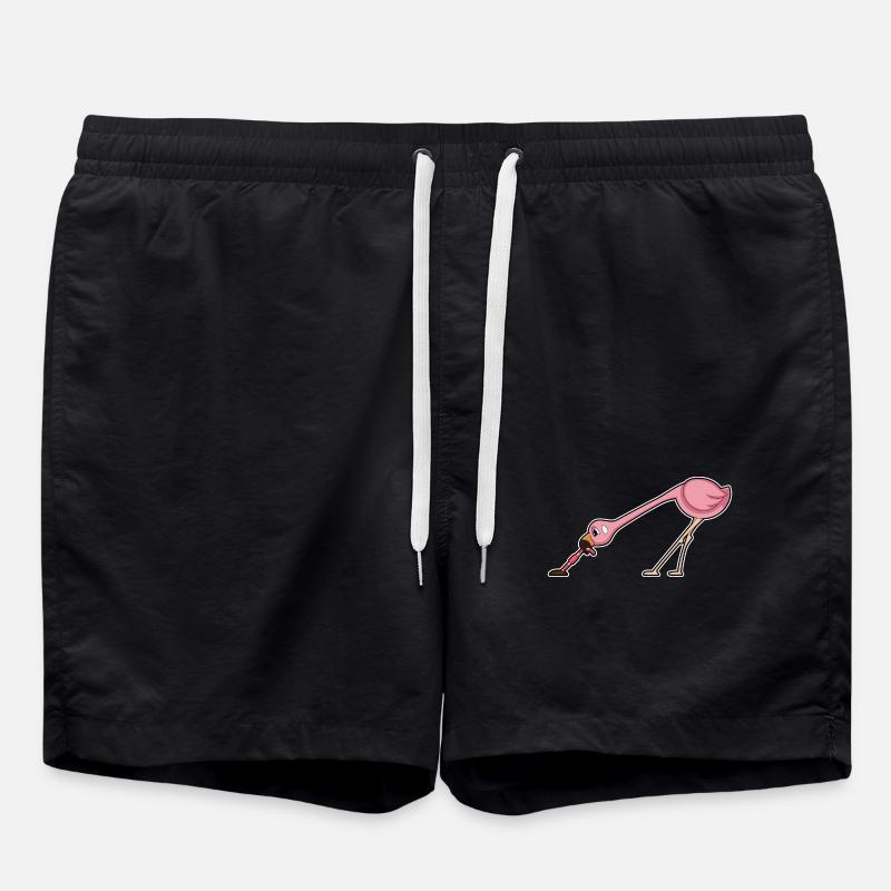 Flamingo Worm - Swim Trunks - black