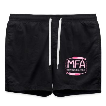 MFA Master Assistant médical - Short de bain - noir - Devant - AI Model Male 185 light (185cm)