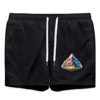 Berg - Badeshorts - Schwarz - Vorne - AI Model Male 185 light (185cm)