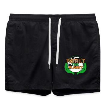 Earth Day Protect The Planet Earth - Swim Trunks - black - Front - AI Model Male 185 light (185cm)