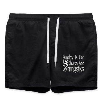 Gymnastik Training Fitness Gym - Badeshorts - Schwarz - Vorne - AI Model Male 185 light (185cm)