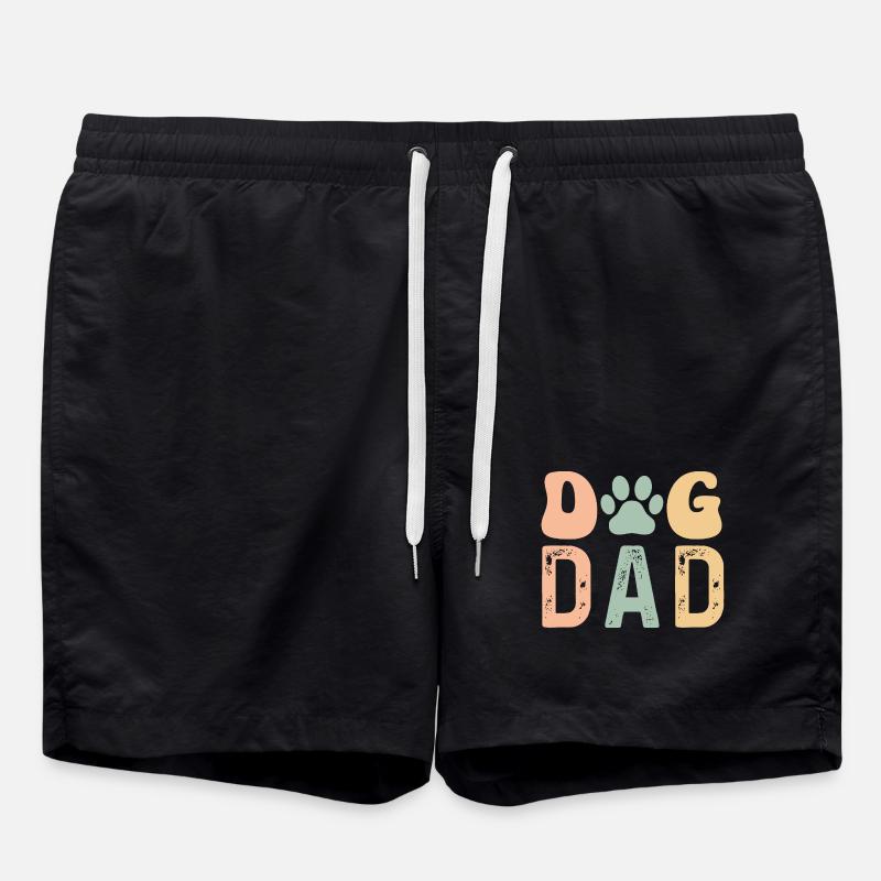 Dog Dad - Swim Trunks - black