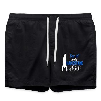 Handstand Zitat Gymnastik Turnerinnen Turnen - Badeshorts - Schwarz - Vorne - AI Model Male 185 light (185cm)