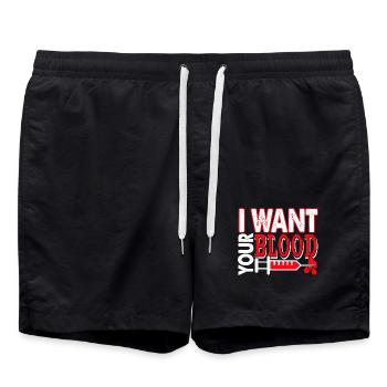 Phlebotomist I Want Your Blood - Swim Trunks - black - Front - AI Model Male 185 light (185cm)