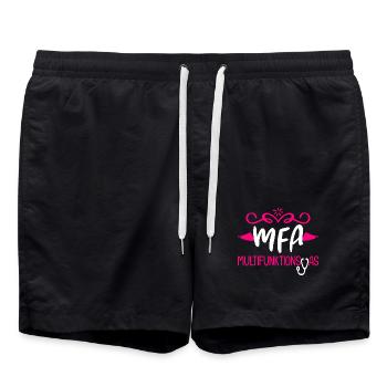 MFA en tant qu’assistant médical - Short de bain - noir - Devant - AI Model Male 185 light (185cm)