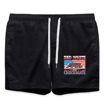 Chess Openings Chess Endgame Chess Day - Swim Trunks - black - Front - AI Model Male 185 light (185cm)