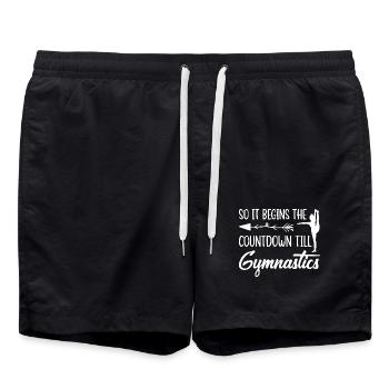 Gymnastik Training Fitness Gym - Badeshorts - Schwarz - Vorne - AI Model Male 185 light (185cm)
