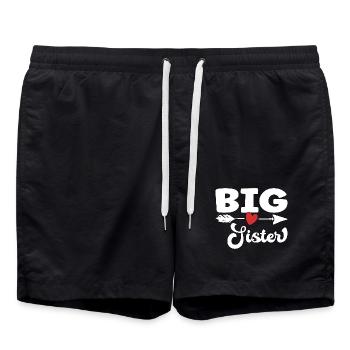 Big Sister - große Schwester - Badeshorts - Schwarz - Vorne - AI Model Male 185 light (185cm)