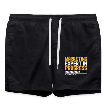 Marketing Manager Expert - Short de bain - noir - Devant - AI Model Male 185 light (185cm)