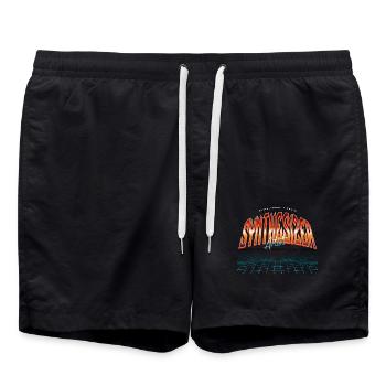 808 Synthesizer Analog Drum Machine - Swim Trunks - black - Front - AI Model Male 185 light (185cm)