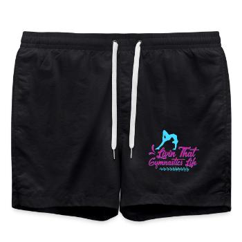 Gymnastik Training Fitness Gym - Badeshorts - Schwarz - Vorne - AI Model Male 185 light (185cm)