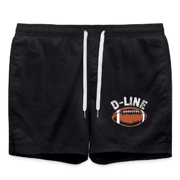 American Football Lineman - Badeshorts - Schwarz - Vorne - AI Model Male 185 light (185cm)