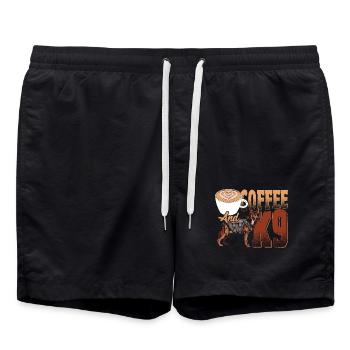 Police Military Police Dog Unit Coffee 's - Badeshorts - Schwarz - Vorne - AI Model Male 185 light (185cm)