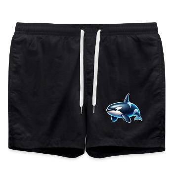 Orca Killer Whale - Swim Trunks - black - Front - AI Model Male 185 light (185cm)