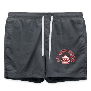 Gambling Fan Slot Machine Whisperer Casino - Badeshorts - Anthrazit - Vorne - AI Model Male 185 light (185cm)