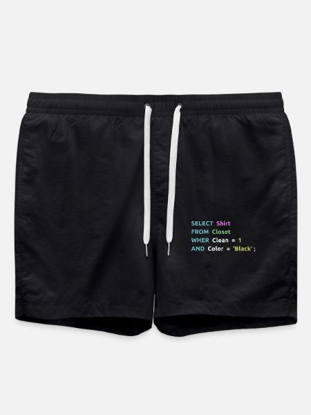 Nerd Computer Computerarbeit Coder Geschenkidee - Badeshorts - Schwarz