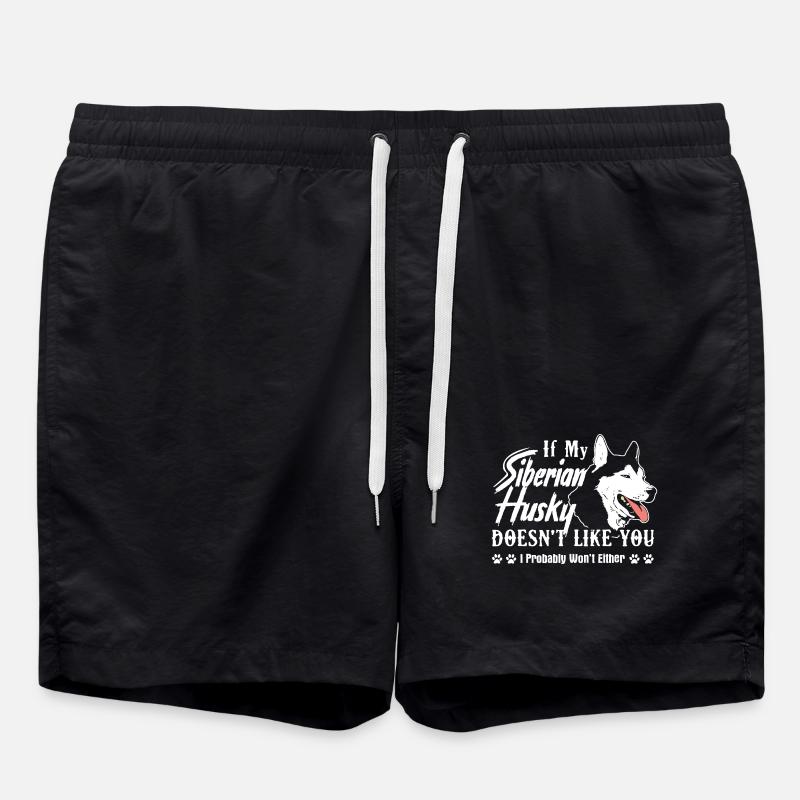 Siberian Husky Lover - Swim Trunks - black